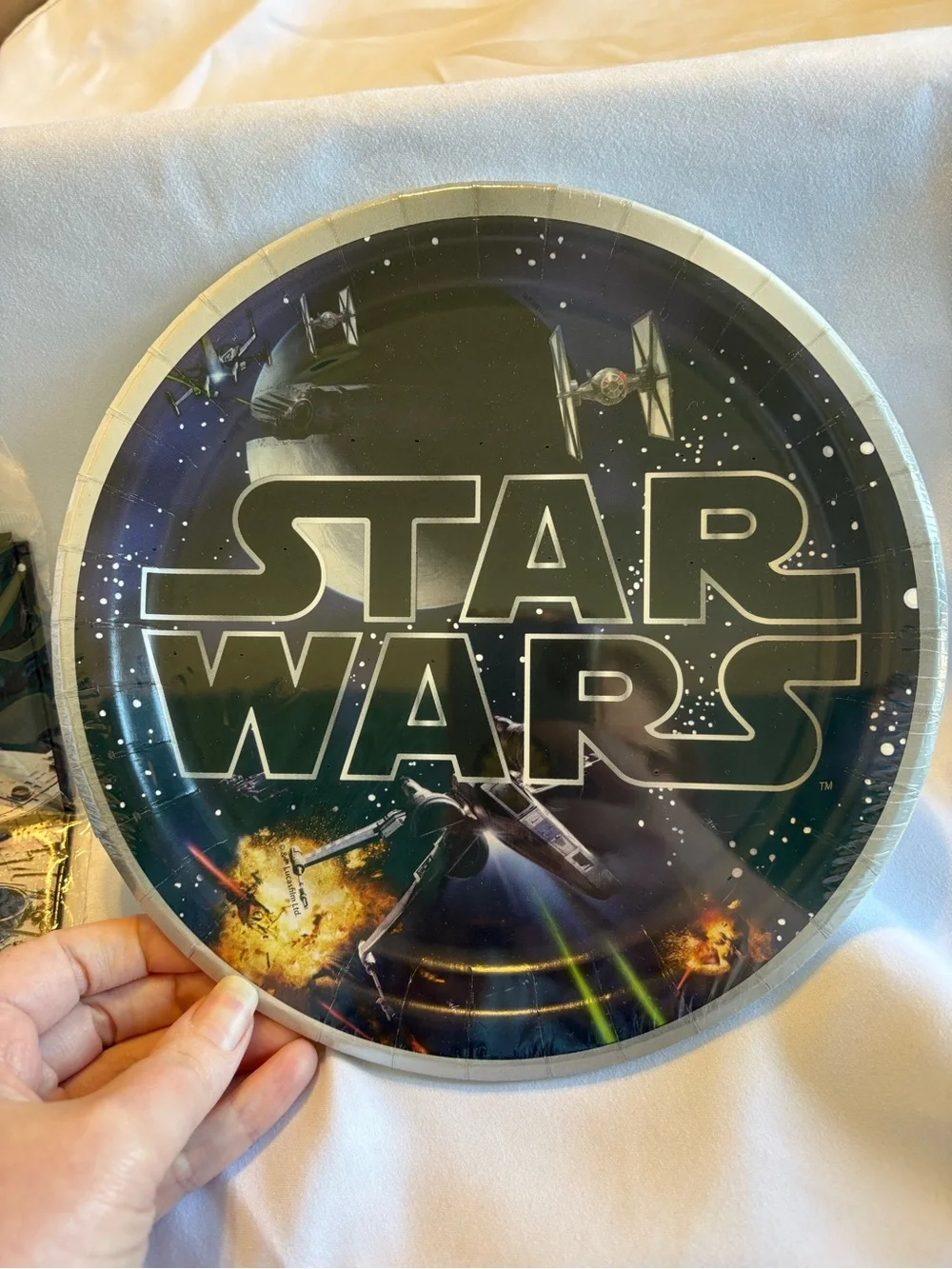 2019 Star Wars Party Supplies Tableware Set - Black, Blue, And Gold New Sealed